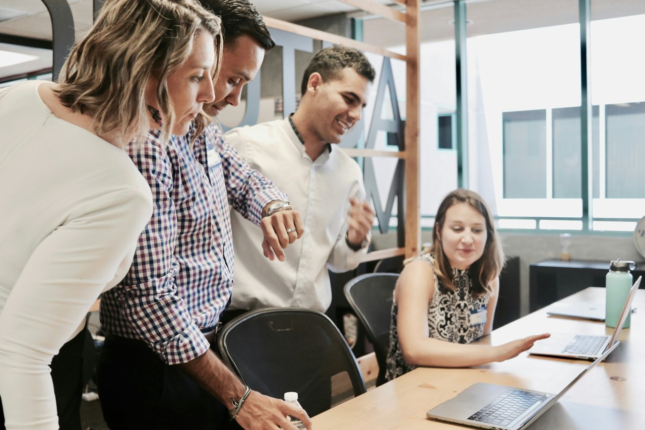 employees at an office