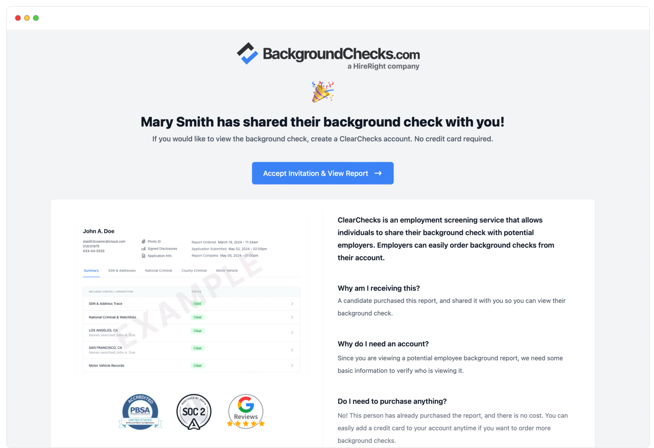 background check yourself